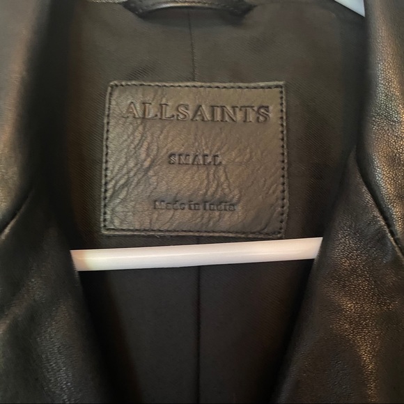All Saints Jackets Coats Allsaints Wade Oversized Leather Jacket Poshmark